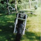 XVS 1100er DragStar mit 310mm breiter 5grad geregter Gabel mit Cover von HM + 150er Vorderrad